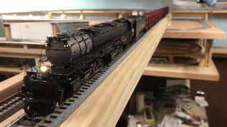 HO scale NEW MTH Big Boy 4004 smoking whistle [upl. by Remat77]