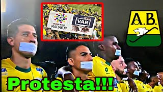 JUGADORES DE BUCARAMANGA PROTESTAN DE ESTA PARTICULAR FORMA 😲‼️ [upl. by Brigham]