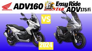 Honda ADV 160 vs Motorstar Easyride ADV 175  Side by Side Comparison  Specs amp Price  2024 [upl. by Ahsekar]