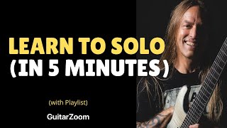 Learn To Solo In 5 Minutes  6 Note Soloing Technique  Steve Stine Guitar Lesson [upl. by Cyprian]