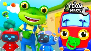 Fun At Geckos Garage｜Baby Trucks amp Baby Robots｜Funny Cartoon For Kids｜Learning Videos For Toddlers [upl. by Aan574]