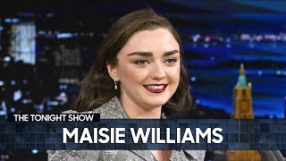 Maisie Williams on Rewatching Game of Thrones and Filming The New Look in Paris  The Tonight Show [upl. by Erlewine]