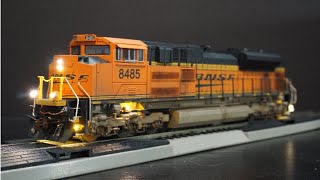 Custom HO Scale Walthers Mainline BNSF SD70ACe With Sound Demo [upl. by Meggy59]