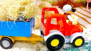 Learn farm vehicles with LEGO DUPLO  Toy tractors for children amp Tractor videos for kids [upl. by Maxine236]