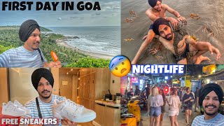 First Day in Goa 😱 Goa De BEACH amp NIGHTLIFE  North Goa Vagator [upl. by Johnnie]