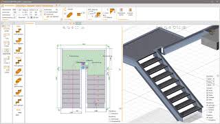 Konstruktion einer Industrietreppe mit TREPEDIA TREPPENPLANER [upl. by Nauqe]