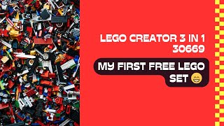 My First Free Lego Set  Lego Creator 3 in 1 30669 [upl. by Notlrak8]