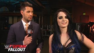 Paige reacts to getting an opportunity at Charlottes Divas Championship Raw Fallout Nov 2 2015 [upl. by Shandy]