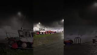 Liscannor harbour being lashed by waves driven by Storm Ashley [upl. by Anayit134]