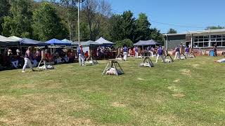 Woodchopping Final 250mm Standing Block Tas Govt Thousands Geeveston amandabeams3354 [upl. by Yzus]