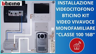 27 INSTALLAZIONE VIDEOCITOFONO BTICINO KIT VIDEO VIVAVOCE MONOFAMIARE LINEA 2000 CLASSE 100V12B [upl. by Aesoh]