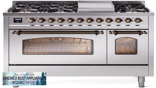 Nostalgie II 48quot Dual Fuel Natural Gas Freestanding Range in Stainless Steel Review [upl. by Drofhsa760]