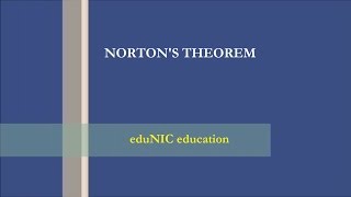 Nortons theorem and Nortons equivalent with solved example [upl. by Adnohser569]