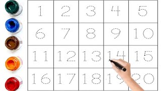 Learn Numbers From 1 To 20  123 Number Names  Learn Colors Name  Learn Counting for Kids [upl. by Seldun379]