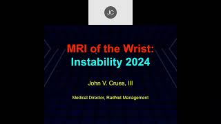 MRI of the Wrist Part 5  Wrist Instability [upl. by Mathews]