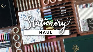 HUGE Stationery Haul Bullet Journal Supplies Markers amp Pens [upl. by Mays533]