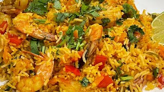 Cómo Preparar Un Rico Arroz Con Camarones La Cocina De Sol [upl. by Eniluap581]