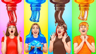 Gummy Food Real Food vs Chocolate Food Challenge  Funny Situations by Multi DO Challenge [upl. by Nies]