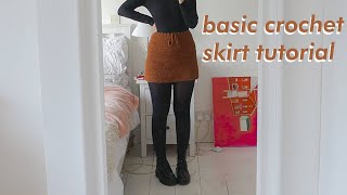 BASIC Crochet Skirt Tutorial  DIY [upl. by Jimmy]