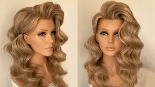 Hollywood waves Hairstyle tutorial [upl. by Orgell854]