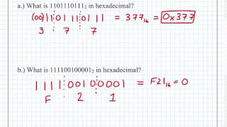 ECE 100 04 Hexadecimal Binary Conversion Example [upl. by Lilaj]