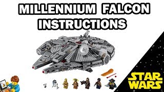 LEGO INSTRUCTIONS  MILLENNIUM FALCON  STAR WARS  75257 [upl. by Acinoryt]