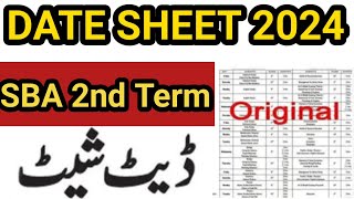 SBA 2nd Term Datesheet 2024  SBA Midterm Exam Kb sa Start  Latest Newspakmathematicsacademy7316 [upl. by Adlesirhc441]