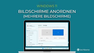 Bildschirme anordnen Mehrere Bildschirme Windows 11 [upl. by Yellas]