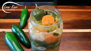 Make Your Own Pickled Jalapenos Rings SO EASY  Jalapeños Envinagrados [upl. by Pangaro]