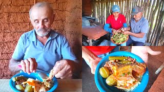 Feijão Verde Com Quiabo e Maxixe Peixe Cozido Comida da Roça [upl. by Ingraham]