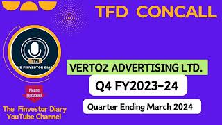 Vertoz Advertising Limited  Investors Concall Q4 FY202324 tfdconcall [upl. by Maddocks]