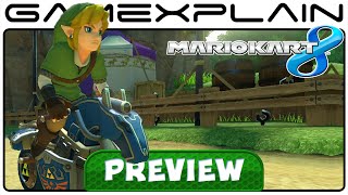 Mario Kart 8 DLC  HandsOn Preview Hyrule Circuit Dragon Driftway Mute City [upl. by Chong]