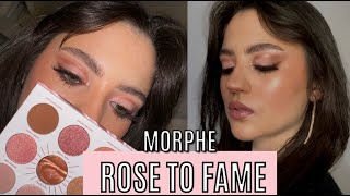 MORPHE ROSE TO FAME ARTISTRY PALETTE REVIEW  TUTORIAL [upl. by Natasha]