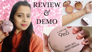 Lakme 9 to 5 Primer  Matte Powder Foundation Review amp Demo  Best Foundation Compact mehak mantraa [upl. by Hesky]