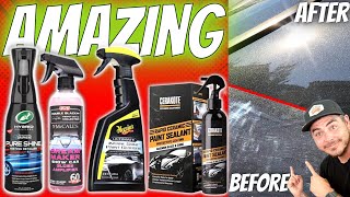 DIY HOW TO MAKE YOUR CAR PAINT SHINE  Turtle Wax vs Meguiars vs PampS [upl. by Werdnaed]