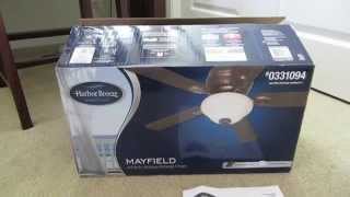 Review of 44quot Harbor Breeze Mayfield Antique Bronze Finish Ceiling Fan [upl. by Aramahs306]