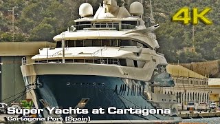 Superyachts at Cartagena 2017 4K [upl. by Yhtur593]