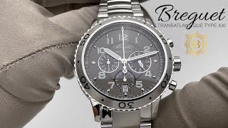 Breguet Transatlantique Type XXI Flyback Chronograph Brown Dial 3810ST92SZ9 [upl. by Attaymik]