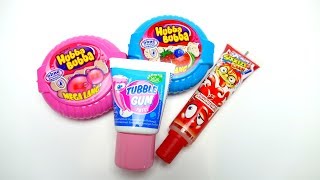 Hubba Bubba Bubble Gum Tape and Tubble Tube Gum and Squeeze Candy [upl. by Netsrak]