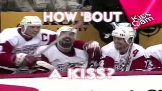 Player Pranks Yzerman steps into the Kiss Cam [upl. by Nahum]