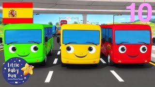 Canciones Infantiles  Diez Autobuses  P 4  Dibujos Animados  Little Baby Bum en Español [upl. by Neral]