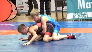 Wrestling  Ringen LM Sachsen 2024 Leipzig Jugend A U17 Freestyle 45 kg Haufe  Brederlow [upl. by Bink]