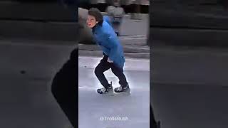 Normal ice skating vs Menace ice skating trollface edit troll [upl. by Guenna518]