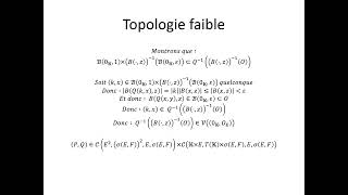 Espaces vectoriels topologiques partie 19  Topologie faible [upl. by Engedus442]