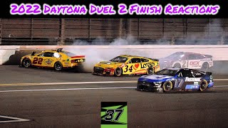 2022 Bluegreen Vacation Duel 2  Daytona Finish and Reaction [upl. by Nnylav764]