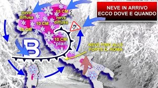 METEO INTENSA NEVICATA A BASSISSIMA QUOTA IN TUTTA ITALIA E GELO SIBERIANO [upl. by Flanders]