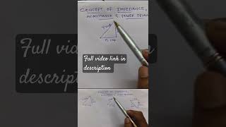 Concept of Impedance Admittance Power Triangles [upl. by Eesak]