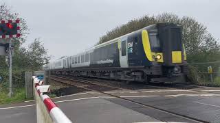 Faulty alarm amp tractor almost hits barrier at Stoke No 32 level crossing Dorset [upl. by Rehtnug710]