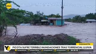 PICOTA SUFRE INUNDACIONES TRAS TORRENCIAL LLUVIA [upl. by Ibrad]