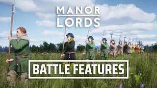 Manor Lords  Battle Features  Medieval RTSCitybuilder [upl. by Corty]